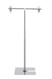 Iron Base Ratail POS Sign Holder 220 - 800mm Height , Price Tag Holder Clip