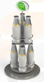 Unique Silver Wine Display Stands Stainless Steel For Beer / Drink Bottle