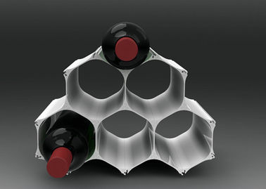 6 Bottle Aluminum Wine Display Stands , Table Shop Furniture