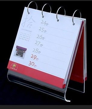 A5 5mm Clear Acrylic Calendar Holder Display Rack Customized