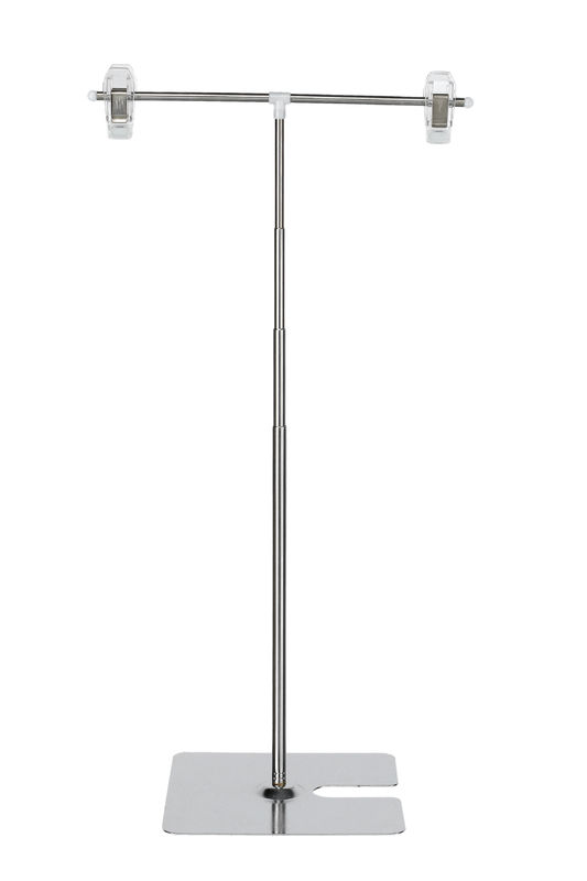 Iron Base Ratail POS Sign Holder 220 - 800mm Height , Price Tag Holder Clip