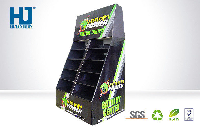 Customized Double Folding Corrugated Cardboard Magazine Wall display shelf
