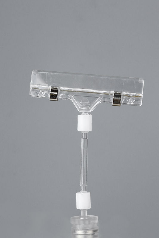 Clear Magnetic Price Tag Retail Sign Holders On Metal Shleves